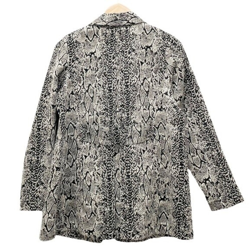 Misook Metallic Snake Reptile Print Open Front To… - image 3